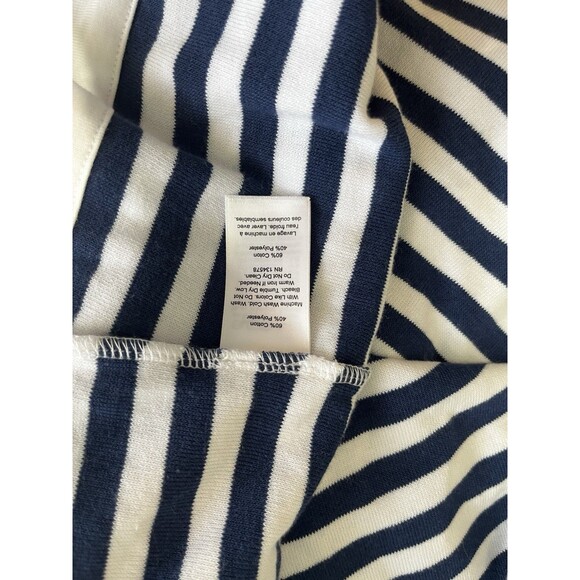 Vineyard Vines Navy Blue White Stripe Terry Swim Coverup Drawstring Waist Large - Picture 5 of 5